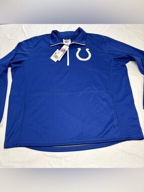 NFL Indianapolis Colts 1/4 Zip Pullover Sweatshirt Men’s 2XL New